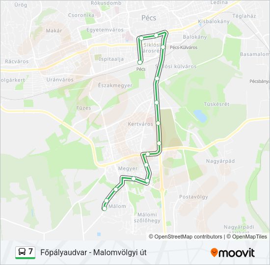 7 Bus Line Map