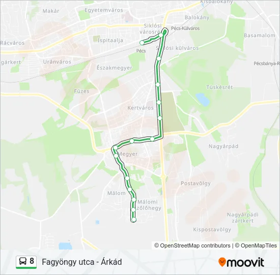 8 Bus Line Map