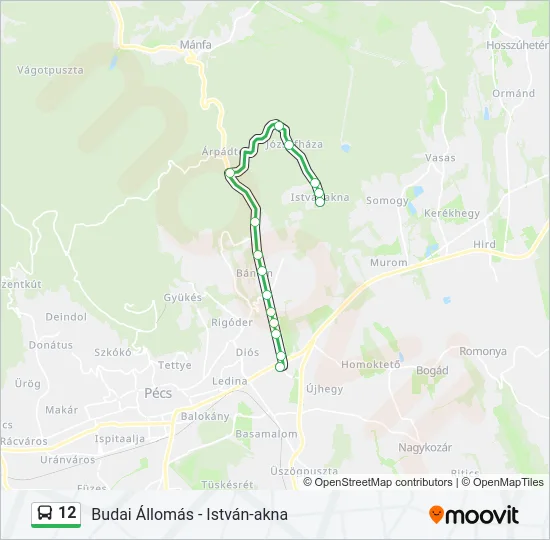 12 Bus Line Map