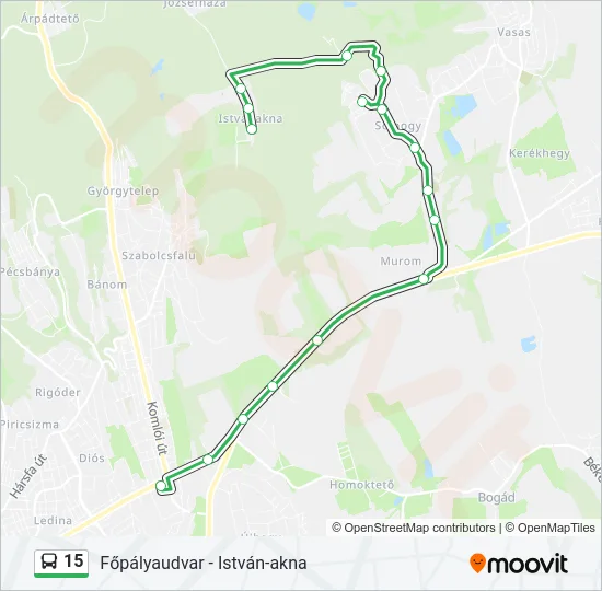15 Bus Line Map
