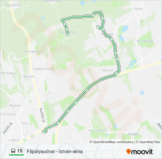 15 Bus Line Map