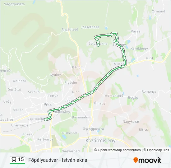 15 Bus Line Map