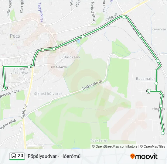 20 Bus Line Map