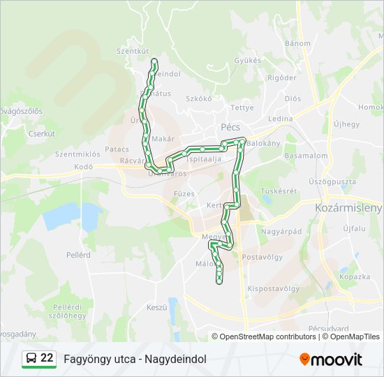 22 Bus Line Map