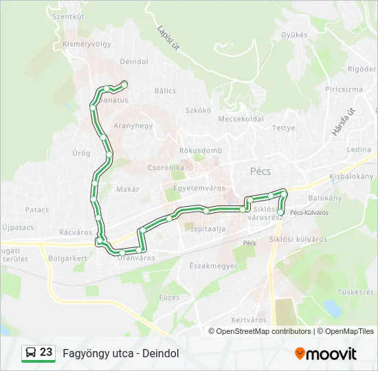 23 Bus Line Map