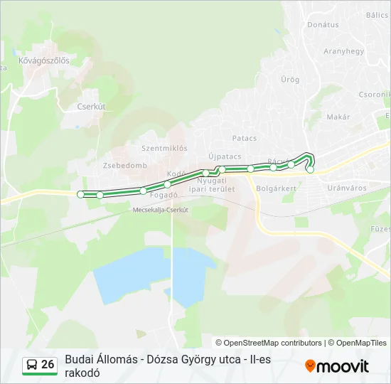 26 Bus Line Map