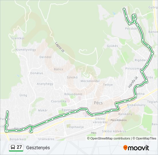 27 Bus Line Map