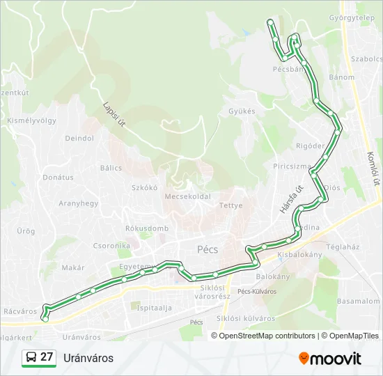 27 Bus Line Map