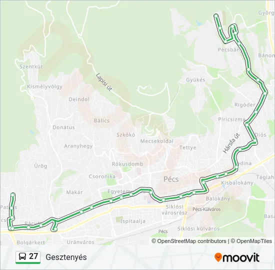 27 Bus Line Map