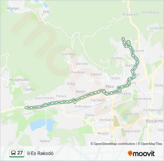 27 Bus Line Map