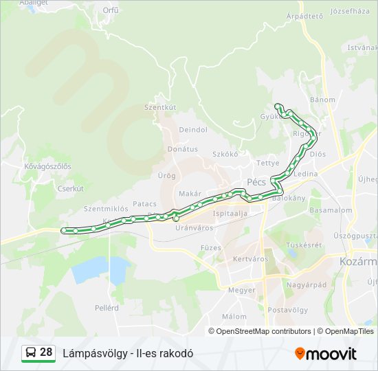28 Bus Line Map