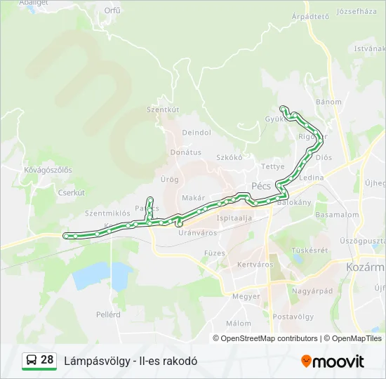 28 Bus Line Map