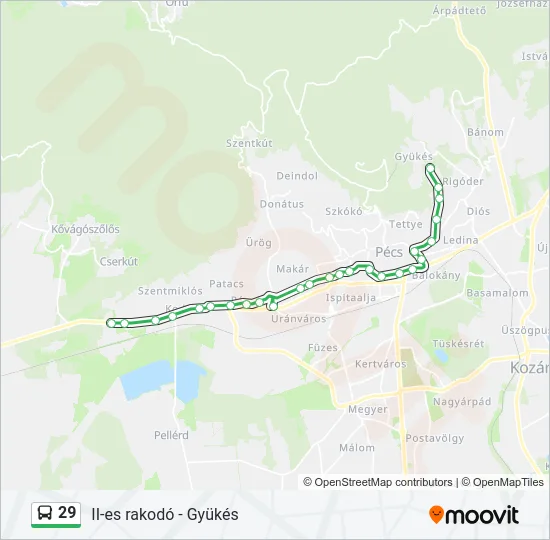 29 Bus Line Map