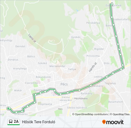 2A Bus Line Map