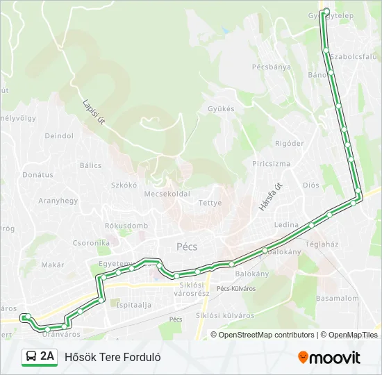 2A Bus Line Map