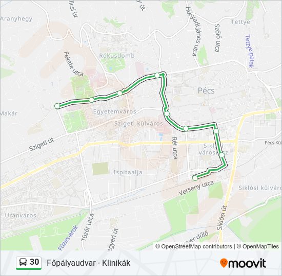 30 Bus Line Map