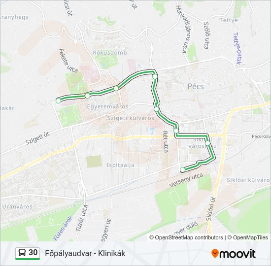 30 Bus Line Map