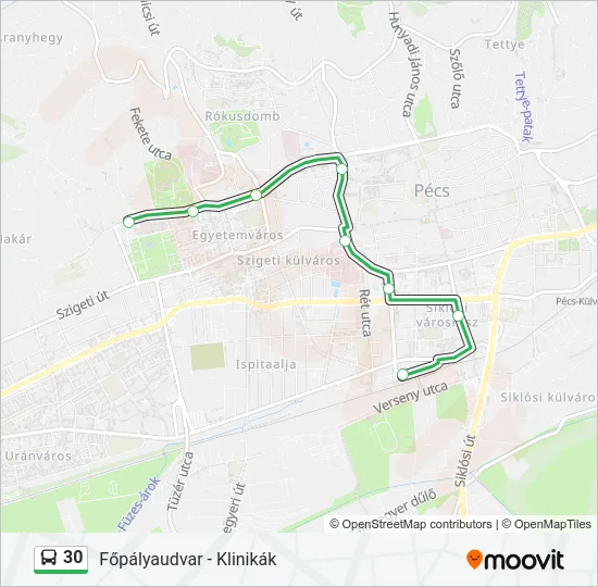 30 Bus Line Map