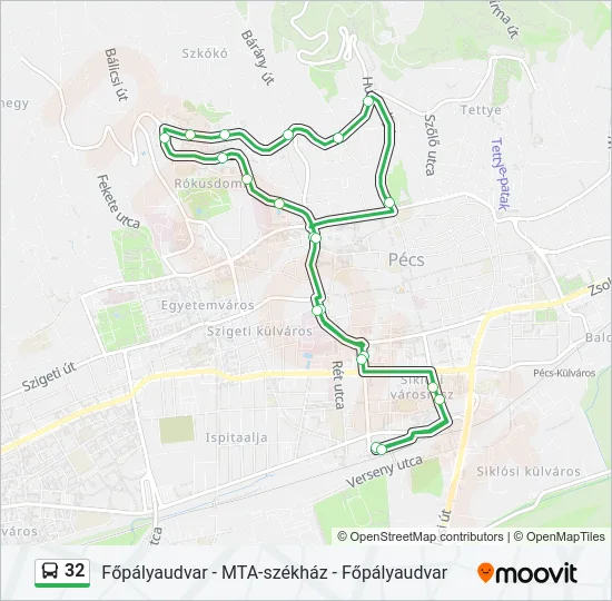 32 Bus Line Map