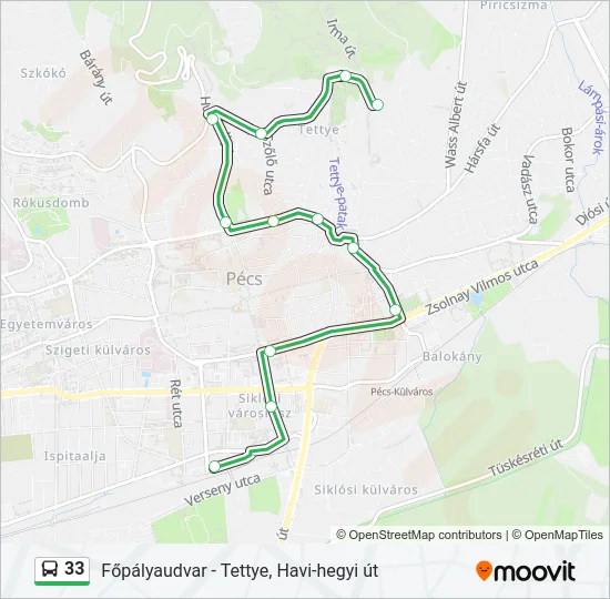 33 Bus Line Map