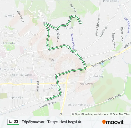 33 Bus Line Map