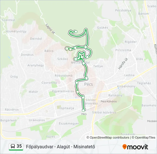 35 Bus Line Map