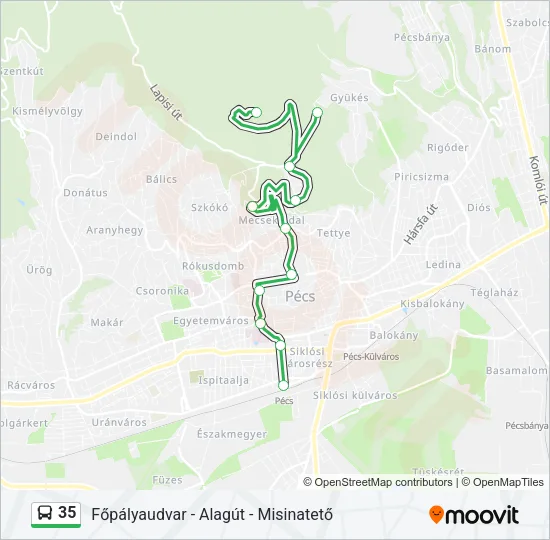 35 Bus Line Map
