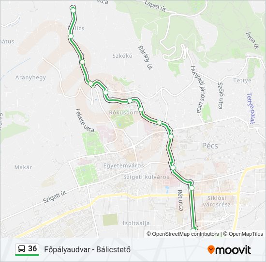 36 Bus Line Map