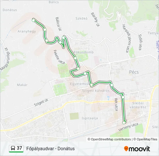 37 Bus Line Map