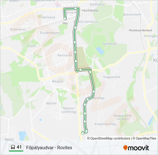 41 Bus Line Map
