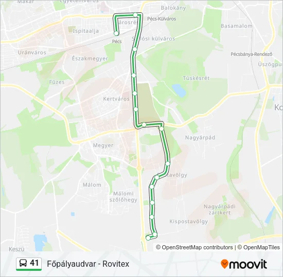 41 Bus Line Map