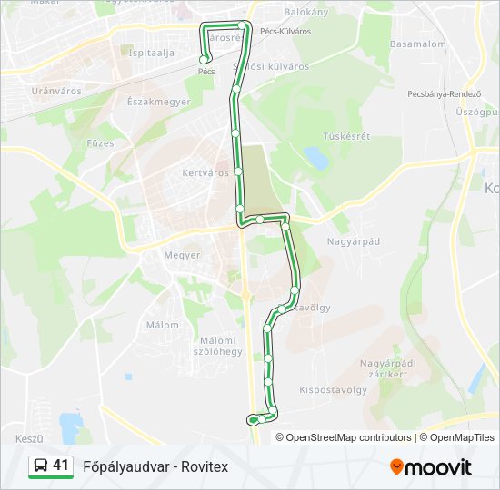 41 Bus Line Map
