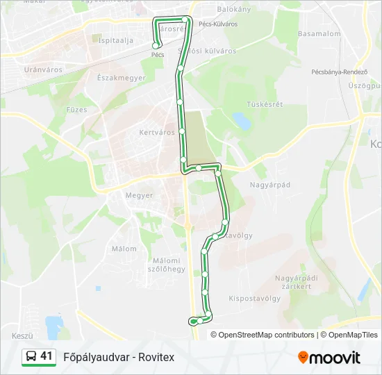 41 Bus Line Map