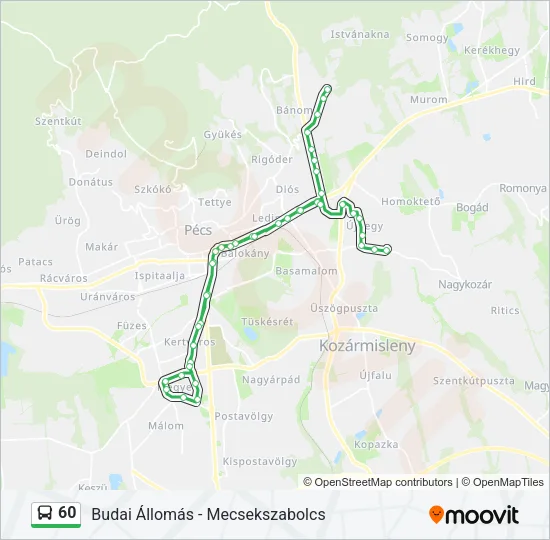 60 Bus Line Map