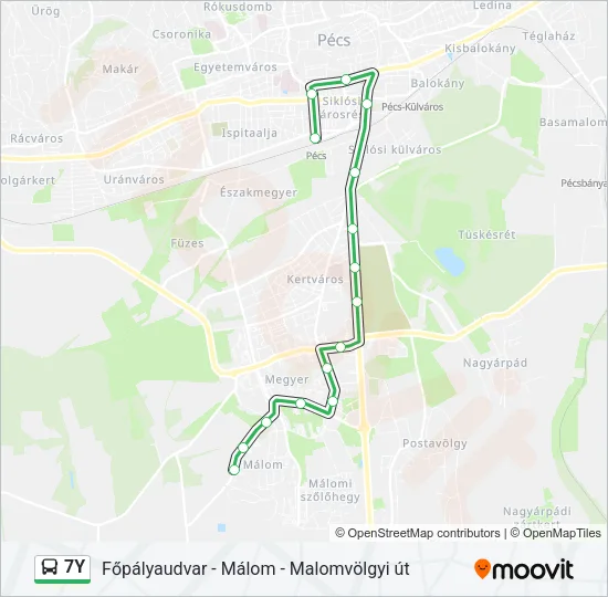 7Y Bus Line Map