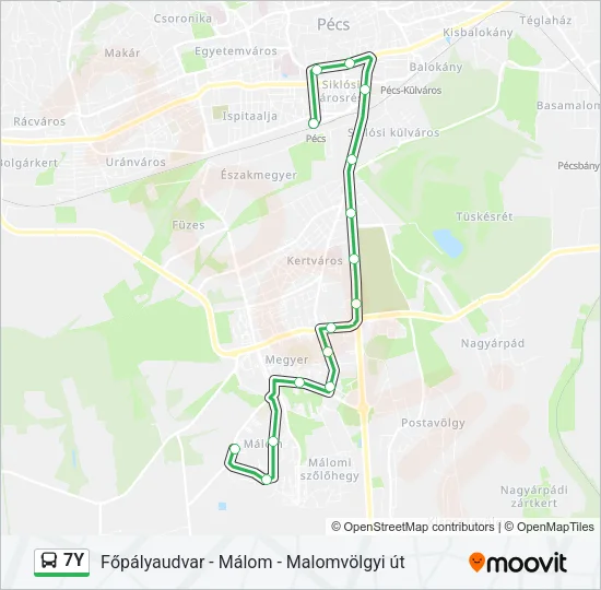 7Y Bus Line Map