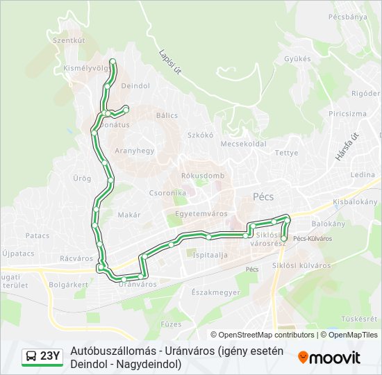 23Y Bus Line Map