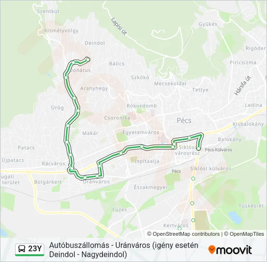 23Y Bus Line Map