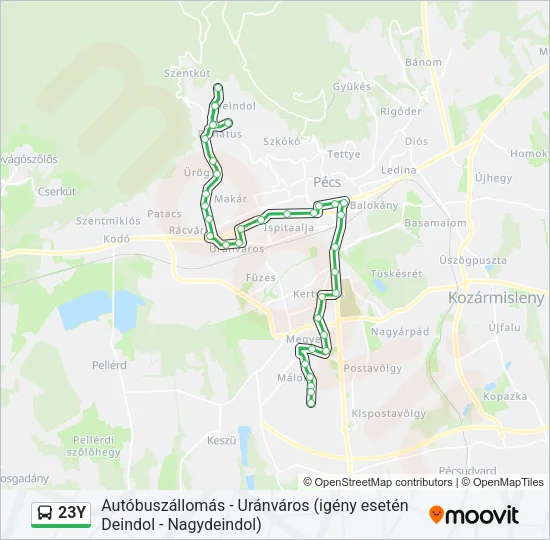 23Y Bus Line Map