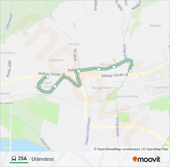 25A Bus Line Map