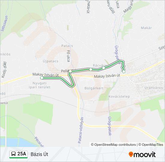 25A Bus Line Map