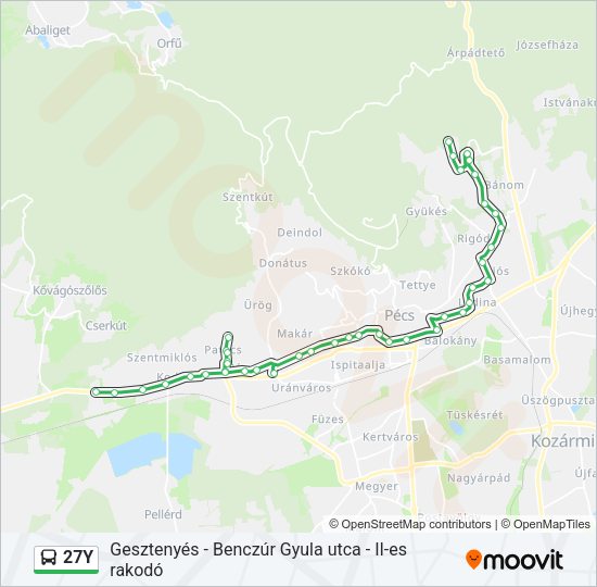 27Y Bus Line Map