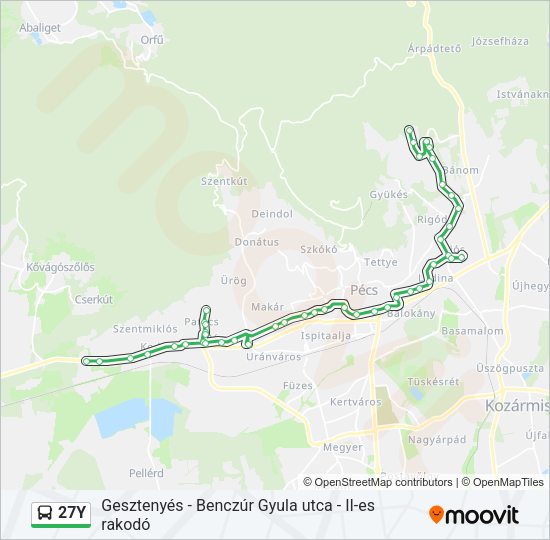 27Y Bus Line Map