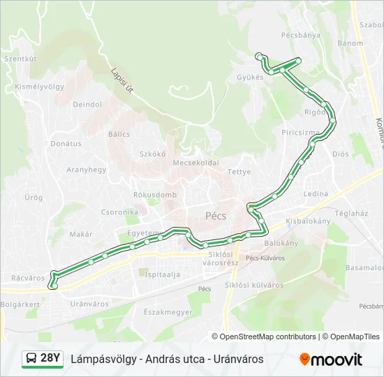 28Y Bus Line Map