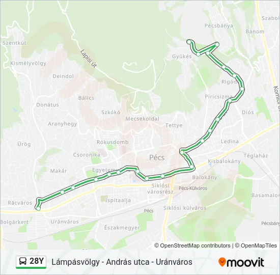 28Y Bus Line Map