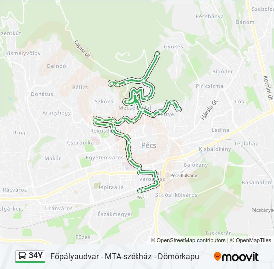 34Y bus Line Map