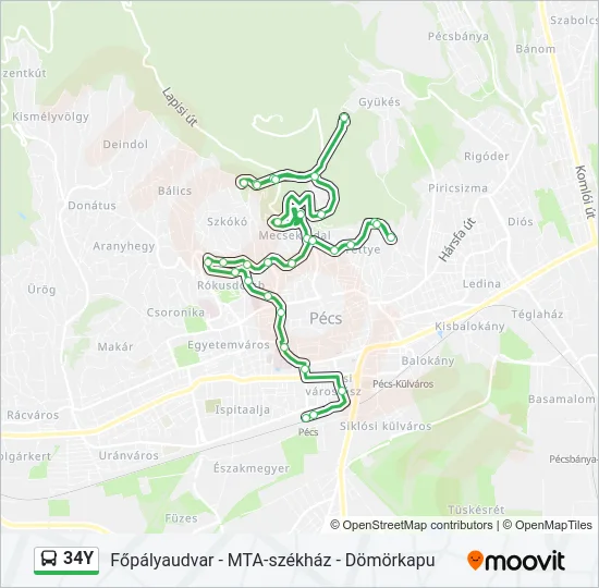 34Y Bus Line Map