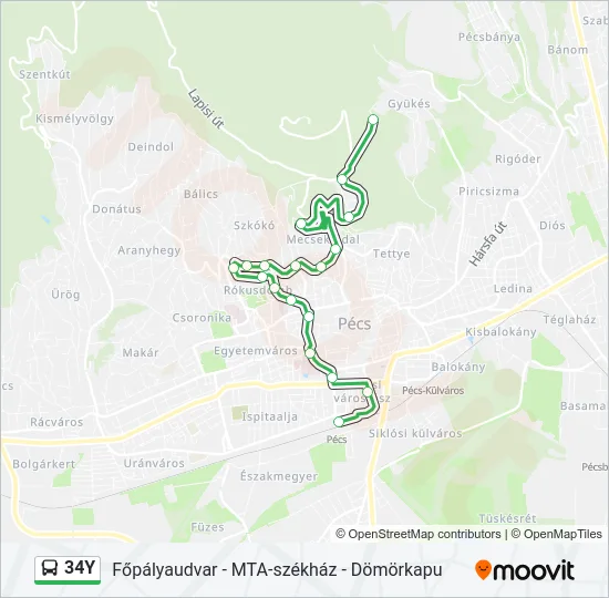 34Y Bus Line Map