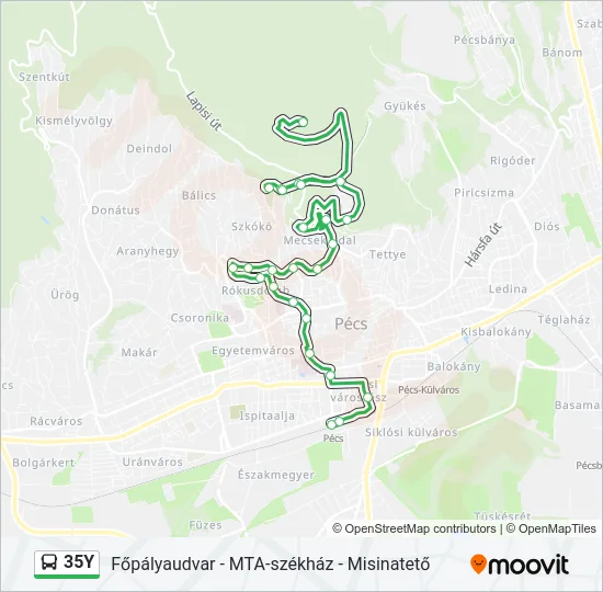 35Y Bus Line Map