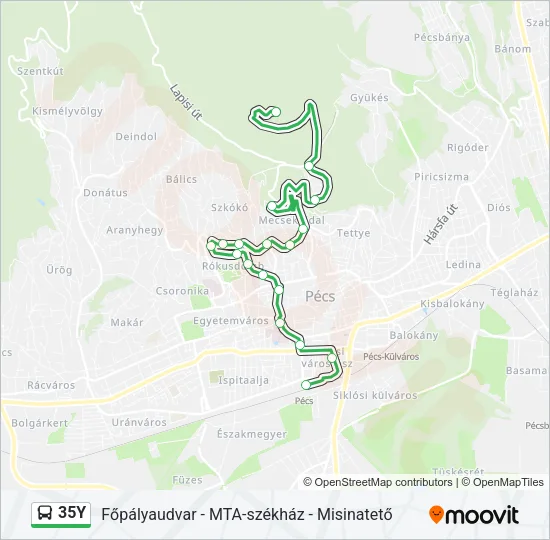 35Y Bus Line Map